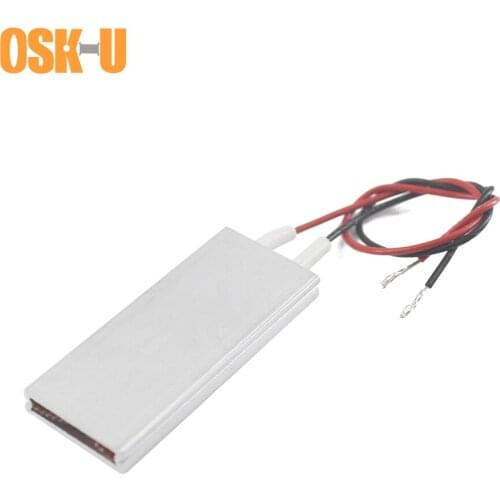 2PCS PTC Heating Element 24V 50x20x5mm 180 Celsius Degree Constant Temperature PTC Heater Element Wattage 12-35W for Incubator