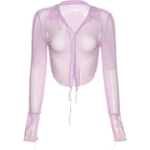 2021 Women Fashion Sexy Mesh T-Shirt Long Sleeve Striped Tops Turtleneck Stretchy Summer See Though Skinny Thin Clubwear