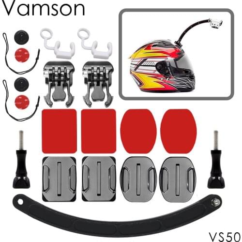 Vamson for GoPro Accessories Helmet Extension Arm Mount For Go pro Hero 4 3+ for Xiaomi for SJ4000 for yi Action Camera VS50