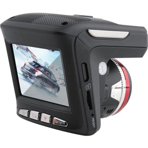 2-in-1 2.4 Inch 720P Car DVR Camera Radars Detector Speedometer Video Recorder 140 Degrees Lens Car Electronics Accessories