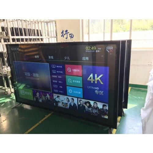 Big lcd monitor home theatre 65'' 75'' 85'' bluetooth wifi DVB-T2 4K TV multi-language Led smart television TV