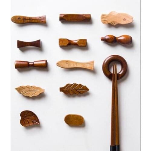 Japanese Style Wooden Chopsticks Holder Creative Decorative Chopsticks Pillow Care Tableware Holder