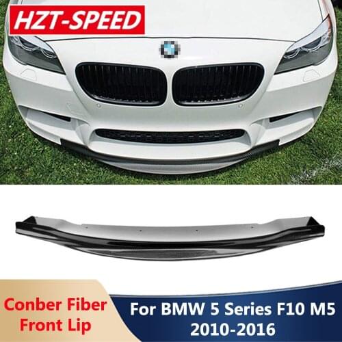 F10 RKP Real Style Carbon Fiber Front Lip Bumper Rim Diffuser For BMW 5 Series M5 2010-2017 Modification