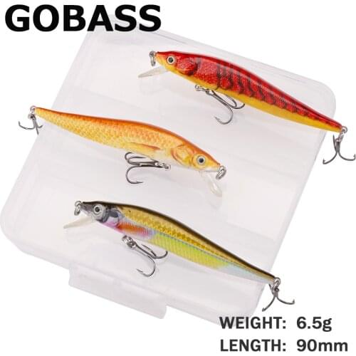GOBASS Crankbait Lure Wobblers Box For Fishing Hard Artificial Baits Fish Jerkbait Floating Minnow Lures For Fishing Tackle Set