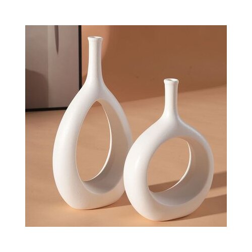 Living room art vase flower ceramics Nordic creative minimalist TV cabinet porch model room decoration ornaments