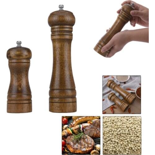 5/8 inch Chef Cooking Oak Wood Pepper Grinder Natural Durable Hand Rotate Movement Grinders Tools Kitchen Accessories