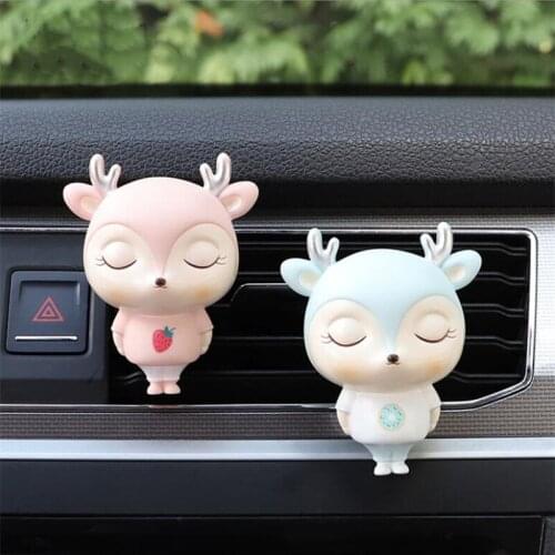 Harry Deer Creative Car Accessories Car Air Outlet Cartoon Deer Aroma Clip Air Fresher Air Conditioner Decoration