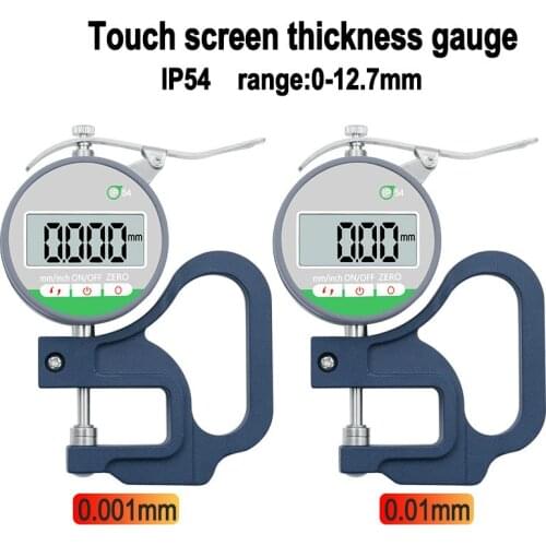 0-12.7mm 0.01mm/0.001mm Waterproof Dust Proof and Anti Oil Common Rail Injector Shim Thickness LCD Touch Screen Micrometer Gauge