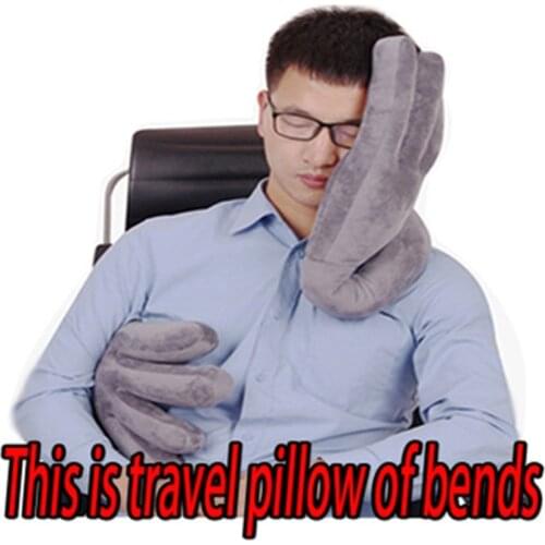 Fashion palm Travel pillow Creative portable folding neck and waist Car sleeping headrest office sleeping in the afternoon