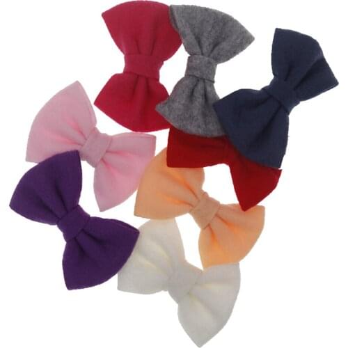 16PCS Fashion Bow Accessories DIY flowers boutique Mini hair bow 3.5" Hair Flower for Hair Accessory Flowers Without Clips