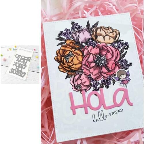 Cartoon Font Art Word Cover Cutting Dies Scrapbook Diary Decoration Stencil Embossing Template DIY Greeting Card Handmade 2021