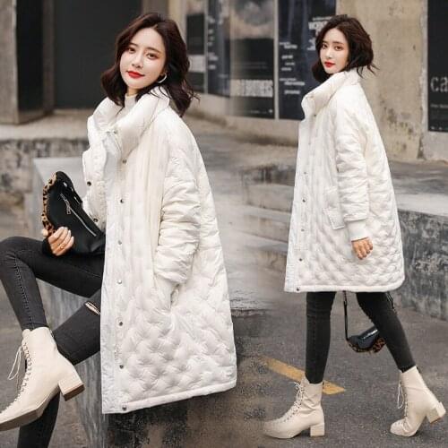 Winter new down jacket women white duck down loose and thin single-breasted warm jacket