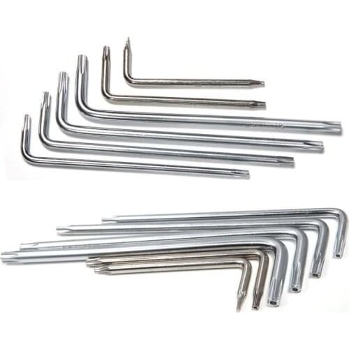 5px T4 T5 T6 T7 T8 T9 T10 T15 T20 T25 Steel Screwdriver Screw Driver Key for Six Lobe Torx Head Tamper Proof Security Screw Bolt