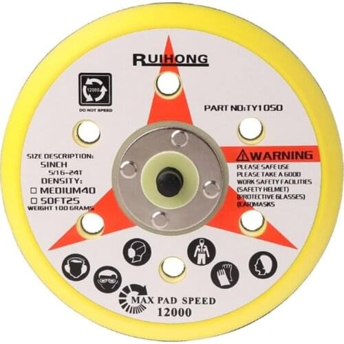 Durable 5"/125mm M8 Sanding Disc Pad Hook Loop Electric Grinder Polisher Tools Self-adhesive Polishing Sandpaper Backup