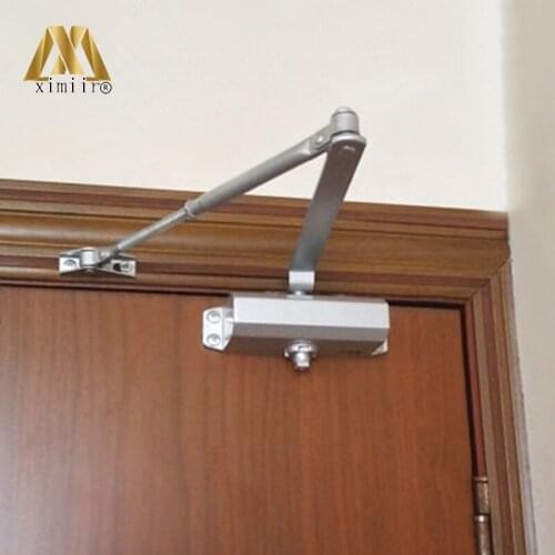 Automatic Door Closers Security System Adjustable Closing/Latching Speed Aluminium For Left And Right Hand Doors 25-45kg XM-DC