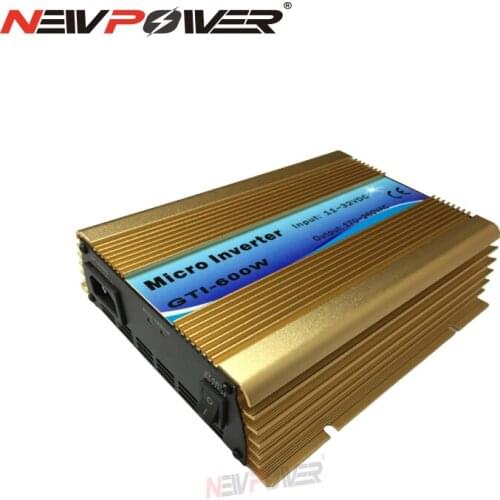 Solar Grid Tie Inverter 600W Pure Sine Wave Converter 12V 24V (11V-32VDC) to 110V 220V (90-140VAC,190-260VAC) Micro inverter