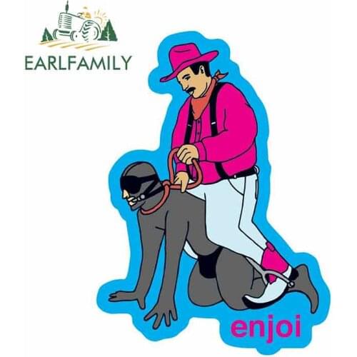 EARLFAMILY 13cm x 13cm For Enjoi Skateboard Sticker Gimp Car Stickers And Decals Creative Stickers Fashion Occlusion Scratch