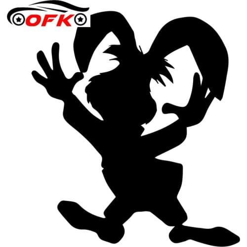 Cool Alice In Wonderland Stickers Decals Vinyl Car-Styling Black/Silver 15.1cm*13.4cm