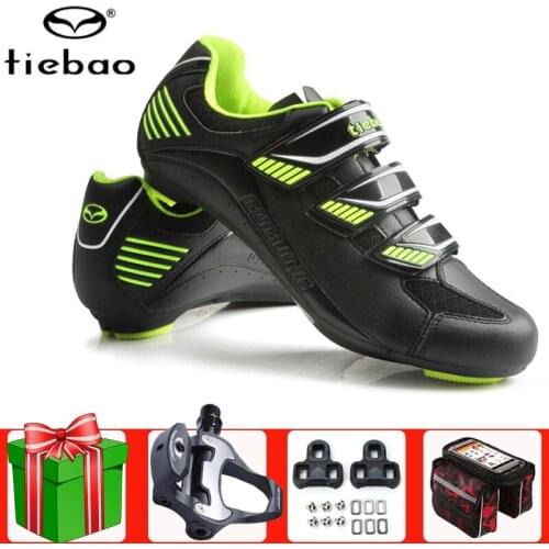 TIEBAO Road Cycling Shoes Sapatos Ciclismo Self-locking Men Sneakers Women Bike Ultralight Athletic Highway Bicycle Bicicleta