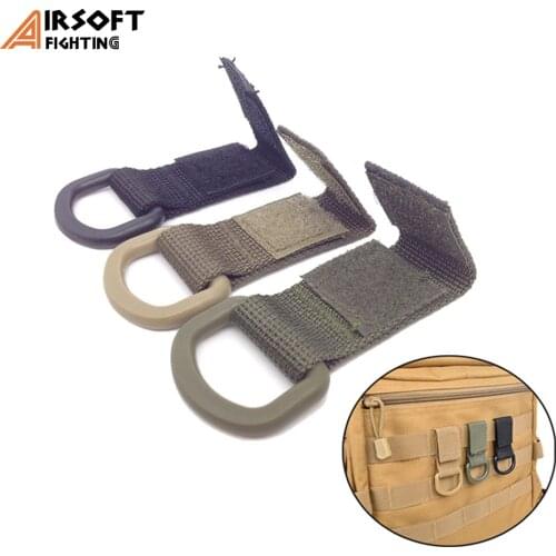 Tactical D-Ring Buckle Molle Webbing Keychain Hanger Buckle Outdoor Backpack Accessory D-Ring Portable Camping Hiking EDC Kit
