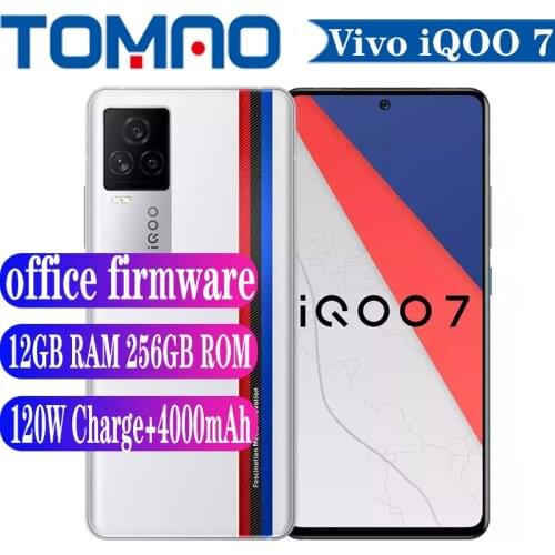 Vivo IQOO 7 5G Mobile Phone 4000mAh 120W Android 11 120Hz Screen 8GB 12GB RAM 128GB 256GB ROM Snapdragon 888 6.62'' AMOLED NFC