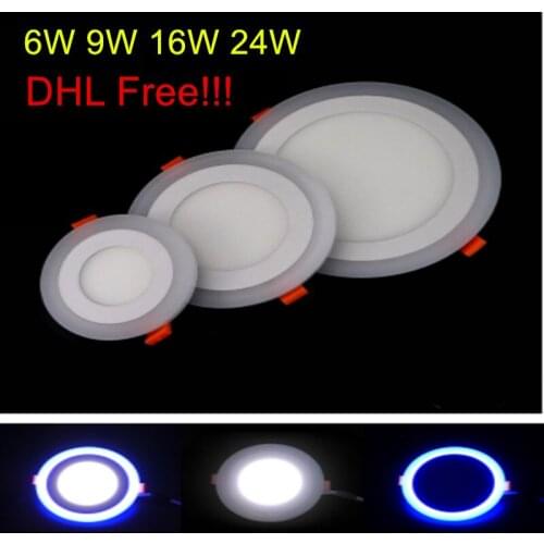 10pcs/lot New LED Panel Downlight Round 6W 9W 16W 24W 3 Model LED Lamp Panel Light Ceiling Recessed Lights Indoor Lighting Bulb