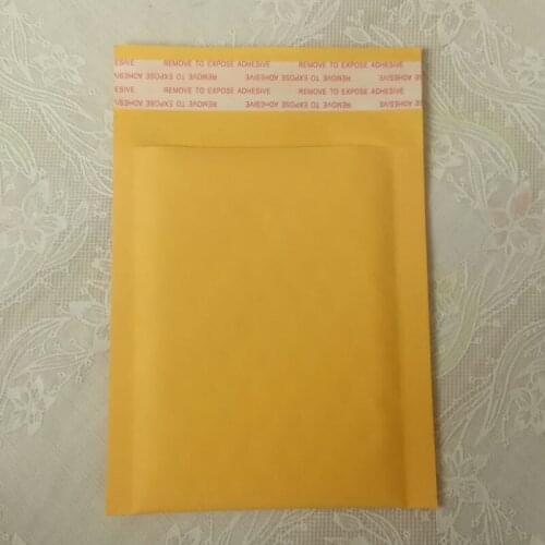 100pcs/lot Top Quality Yellow Kraft Bubble Mailers Padded Envelopes Shipping Bag Self Seal Business Gift Boxes & Bags 11*13cm