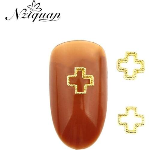 20 Charm Jesus Manicure Gold Alloy Rhinestone Hollow Plus for Nails Strass Charm DIY Nail Art Accessories 3D Nail Art Decoration