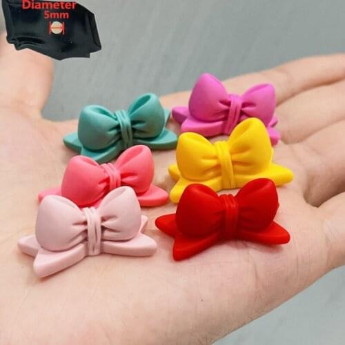 6PCS Resin Cute Cartoon Fridge Magnetic Sticker Colourful Bow Refrigerator Magnets Kawaii Office Supplies DIY Photo Wall For Kid