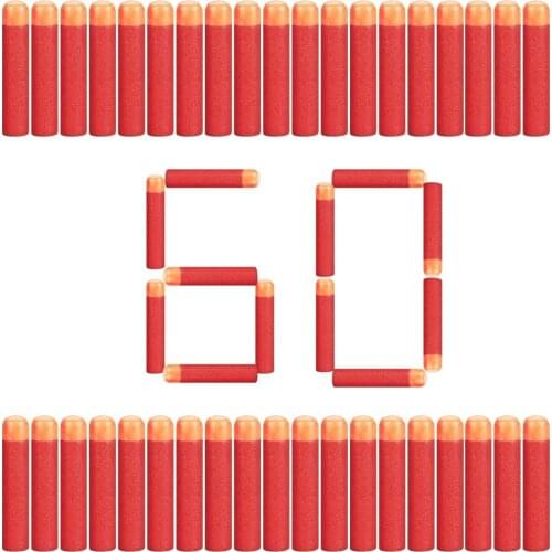 Premium Red Foam Darts Mega Bullet Refill 60Pcs 9.5cm Compatible With Nerf Mega Series Toy Guns Universal Refill Bullets Kid Toy