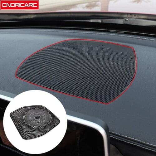 Black Dashboard Audio Speaker Horn Net Cover Trim For Mercedes Benz C Class GLC W205 X253 2015-2018 LHD Car Interior Accessories