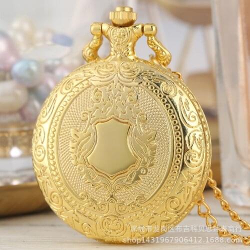 Exquisite Retro Fashion Pendant Pocket Watch With Silver Necklace Chain Free Drop Shipping