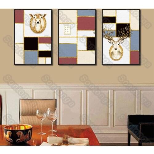 Lattice Living Room Decoration Background Wall Wall Sticker Room Bedroom Wall Layout Antique Self-Adhesive Painting