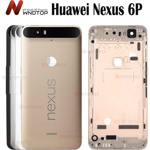 For Huawei Google Nexus 6P Battery Cover Rear Back Case With Top/Bottom Cover+Side Buttoms+Camera Lens Google Nexus 6P Housing