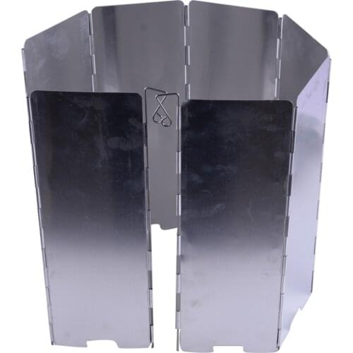 LETAOSK 8 Large Plates Outdoor Camping Foldable BBQ Burner Windshield Gas Stove Wind Shield Screen