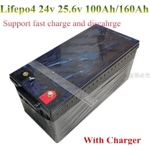 Lifepo4 24V 100AH 160Ah Solar energy Golf Car Yacht lithium battery 25.6v not lead lipo for boat battery pack 2000w ebike