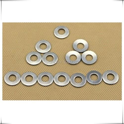 M8 NFE25-511 Stainless Steel 304 Conical Knurled Spring Contact Washer 200pcs/lot