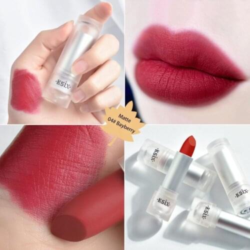 Small Ice Frosted Soft Fog Velvet Lipstick Matte Moisturizing not easy to stick to cup Fading Lipstick Makeup Cosmetic TSLM1