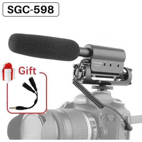 Takstar SGC-598 Photography Interview Shotgun MIC Microphone For Nikon Canon DSLR Camera DV Camcorder For Vloggers/Videomaker