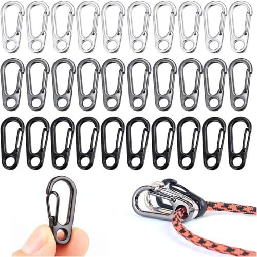 5Pcs/Lot Mini Carabiner Clips Tiny Alloy Spring Snap Hook Keychain Clasps EDC Small Hanging Buckle for Backpack Camping Bottle