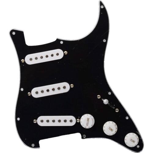 Multi Colour Electric Guitar Pickguard and White SSH Loaded Prewired scratchplate Assembly
