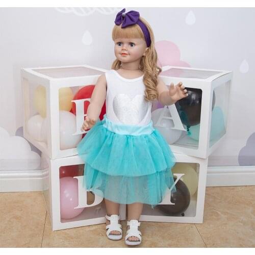 New Arrival KEIUMI Gold Wave Hair Stand Baby Dolls 78 CM Smiling Huge Baby Toddler Girl 3-4 Years Kids Present High Quality Toys