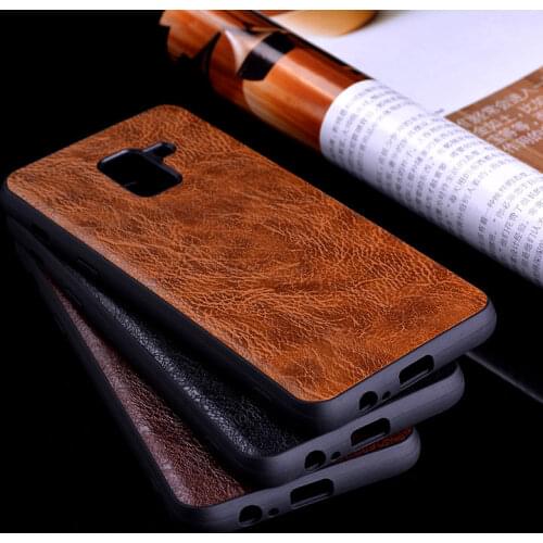 Luxurious leather case for Samsung Galaxy A8 Plus 2018 with Business design ,with TPU+PC 2in1 material ,for Galaxy A8 2018 funda