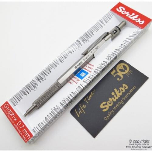 Scrikss Graph-x 0.7mm Lead Gray | İsme Special Pen