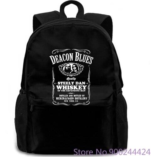 Sly Dan Whiskey Deacon Blues Black New women men backpack laptop travel school adult student