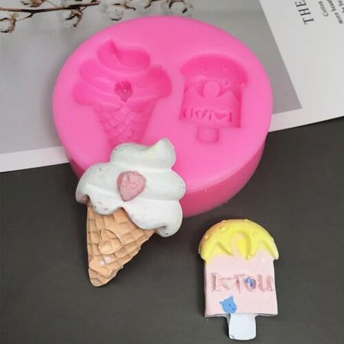 Cone ice cream modeling silicone mold chocolate fondant cake decoration baking tools candle mold soap mold resin molds