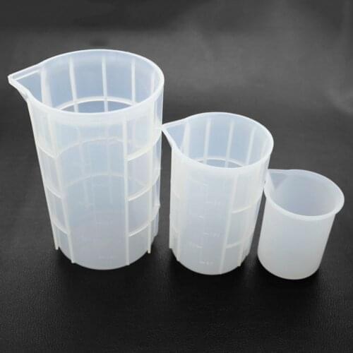 100/350/750ml Clear Cup Silicone For Mixing Epoxy Resin DIY Jewelry Making Tool