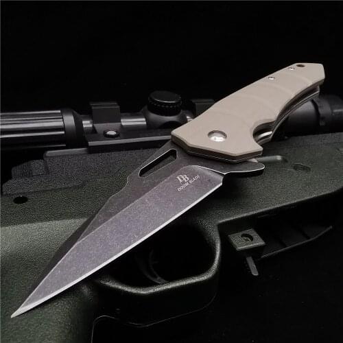 DOOM BLADE Folding Knife, D2 High-quality Hunting Knife, Outdoor Camping Hunting, Survival EDC Ball Bearing Quick Knife