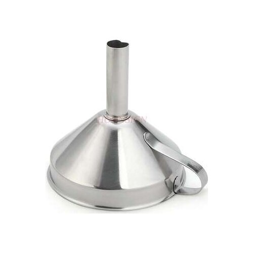 Stainless steel funnel oil drain thick food grade funnel pourer large diameter filter oil residue