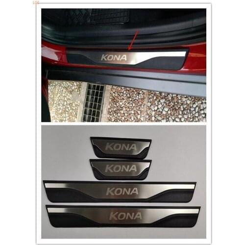 For Hyundai KONA 2017-2019 car threshold guard anti-scratch protection decoration car accessories